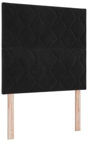 Estrutura de Cama de Veludo Preto vidaXL 120x200 cm