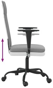 Cadeira de escritório tecido cinzento-claro