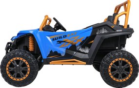 Buggy elétrico para Crianças 24V, 4x4 Arctic Cat WILDCAT XX, 2 Lugares Rodas Espuma EVA, assento couro Azul