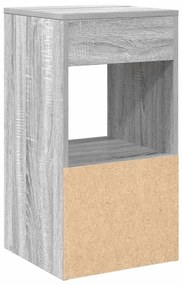 Mesa de cabeceira com gaveta 35x34x66,5 cm cinzento sonoma