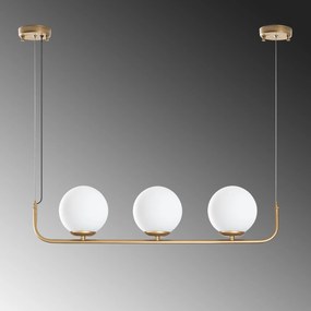 Chandelier Faruk – Dourado – Diâmetro de Cap 15 cm (3 Peças), Comprime