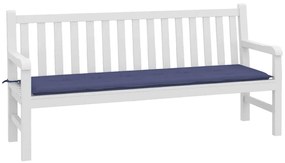 Almofadão p/ banco jardim 180x50x4cm tecido oxford azul-marinho
