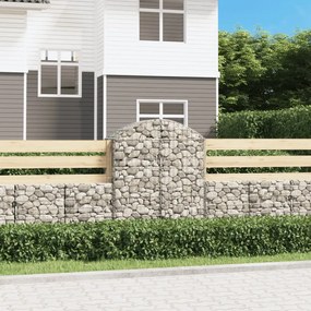 Cesto gabião arqueado 100x50x120/140 cm ferro galvanizado