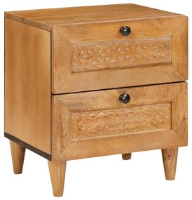 vidaXL Mesa-de-cabeceira com gaveta Castanho-claro 40 x 33 x 46 cm
