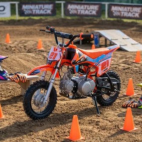 Mini Moto Infantil para crianças REXO K90A 90cc Semi-Automática 10/10" 4T Laranja