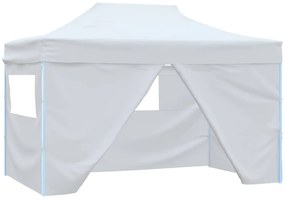 Tenda dobrável profissional festas 4 paredes 3x4m aço branco