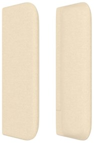 Cabeceira de cama c/ abas tecido 83x16x78/88 cm creme