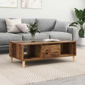 vidaXL Mesa de centro Madeira antiga 103.5 x 60 x 35 cm