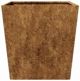 Vaso/floreira de jardim 2 pcs 50x50x50 cm aço corten