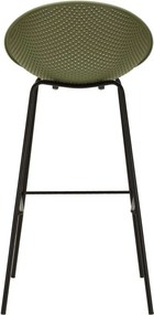 CONJUNTO DE 2 BANCOS DE BAR IBIZA 50X50X98 CM (ALTURA DO ASSENTO 75 CM) VERDE E PRETO