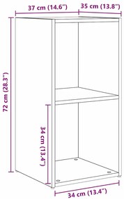 Conjunto de móvel de TV 2 pcs Madeira Antiga 72 x 35 x 36.5 cm