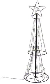 Candeeiro de pé de Natal Árvore preto 150cm incl. LED RGB com temporizador IP44 - Ugoku