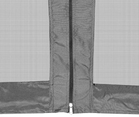 Tenda festas pop-up hexagonal, 6 paredes, cinzento 3,6x3,1m