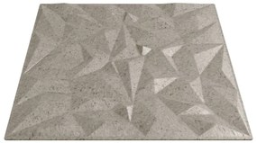 Painéis de parede 24 pcs 50x50 cm 6m² XPS ametista betão