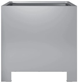 Vaso/floreira de jardim 30x30x30 cm aço galvanizado