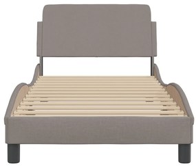 Estrutura de cama c/ cabeceira sem colchão tecido 90x200 cm