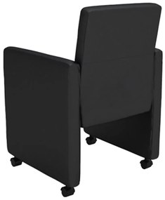 Cadeiras de jantar 4 pcs couro artificial preto