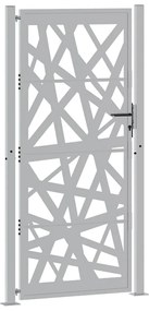 Portão de jardim 105x205 cm design de luz de aço resistente