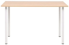 Mesa de jantar 120x60x73 cm cor carvalho e branco