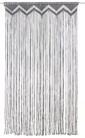 Cortina macramé 140x240 cm algodão antracite