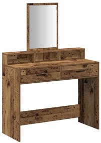 Mesa de Maquiagem vidaXL com Gavetas Madeira Antiga 100x41x140 cm