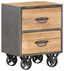 vidaXL Mesa de cabeceira 40x30x51 cm madeira recuperada maciça