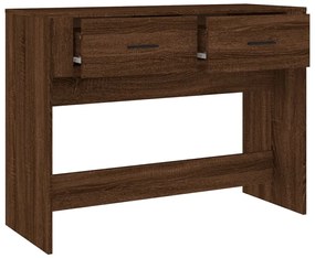 Mesa consola 100x39x75 cm derivados madeira carvalho castanho