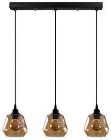 Candeeiro de Teto Gold - Dourado e Preto - 65 x 15 cm