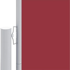 Toldo lateral retrátil 160x1200 cm vermelho