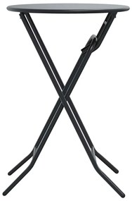 Mesa de Jardim Dobrável Antracite Ø50x72 cm Aço