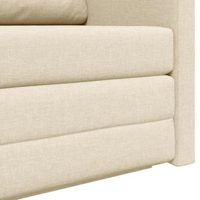 Sofá-Cama 2 em 1 Creme 124x71x78 cm Tecido