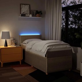 Cama com molas/colchão 90x190 cm tecido cor creme