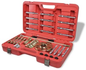 vidaXL Conjunto de extrator do cubo de roda 30 pcs