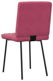 Cadeiras de jantar 2 pcs veludo vermelho tinto