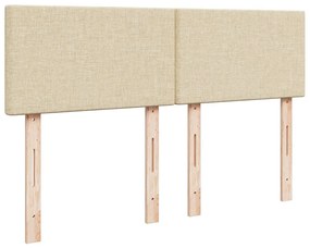 Cama com molas/colchão 140x200 cm tecido cor creme