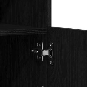Buffet vidaXL com Luzes LED Carvalho Preto 41x37x67 cm
