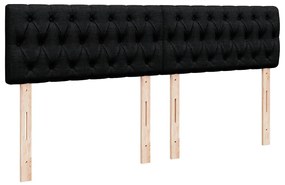 Cama com molas/colchão 180x200 cm tecido preto