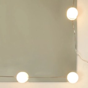 Toucador Natalie de Parede com Luzes LED - Branco - Design Moderno