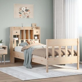 Cama sem colchão 75x190 cm madeira de pinho maciça