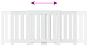 Cobertura de radiador 205x21,5x83,5 cm derivados madeira branco