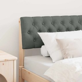vidaXL Cabeceira estofada Cinza Escuro 90 cm