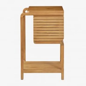 Conjunto De Móvel De Casa De Banho Em Madeira De Teca Bradley Sem Lavatório & Sem Espelho & Sem Torneira & ↔︎ 50 Cm - Sklum