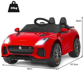 Carro elétrico a bateria para crianças com controlo remoto Música para contar histórias Para a frente e para trás Vermelho