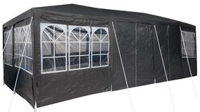 Tenda de Festa com 12 Laterais Antracite 8x4 m PE