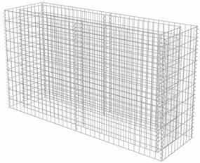 Canteiro elevado/cesto gabião 180x50x100 cm aço galvanizado
