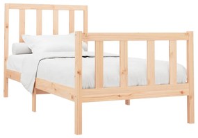 Cama sem colchão 100x200 cm madeira de pinho maciça