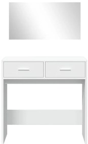 Toucador com espelho 80x39x80 cm branco