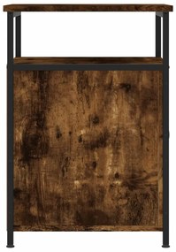 Mesa de cabeceira 40x42x60 cm derivados madeira carvalho fumado