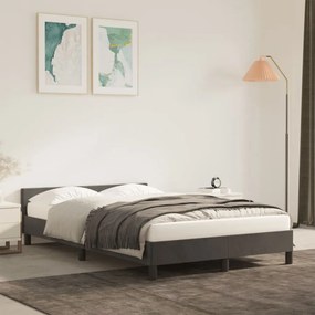 Estrutura de cama sem colchão 120x190 cm Veludo cinza escuro
