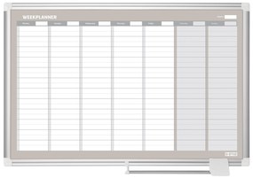 Quadro Branco Bi-office Planificação Magnético 60x90 cm Semanal